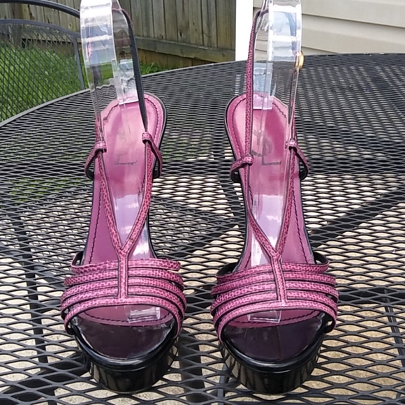 Yves Saint Laurent purple python mob wife core stilleto size 9.5 - Picture 2 of 15